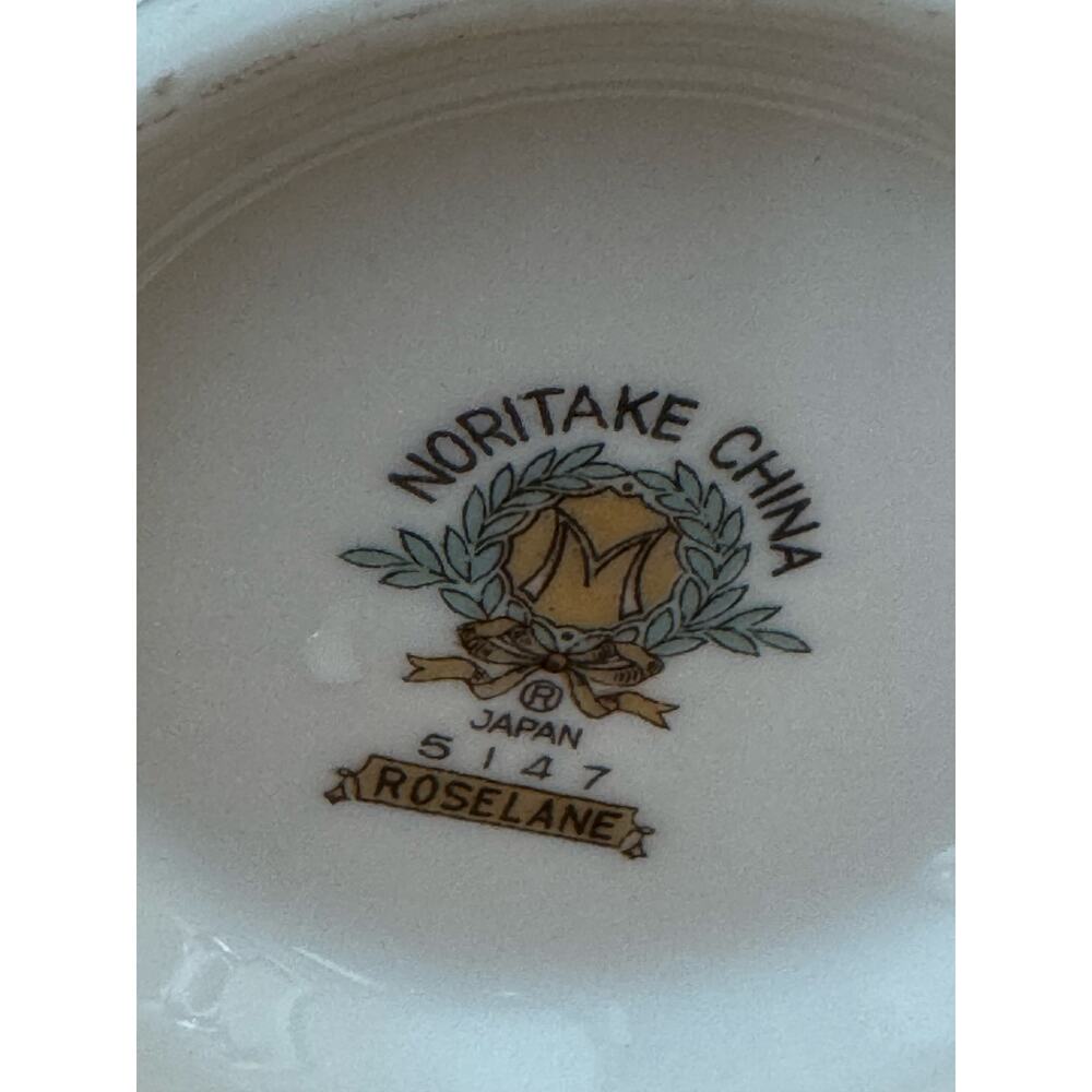 Vintage Noritake Roselane 5147 Creamer Floral Gold Trim Japan Porcelain Creamer - Picture 3 of 9